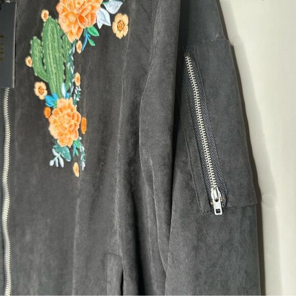 L&B XL Cactus Embroidered bomber jacket - Picture 8 of 9